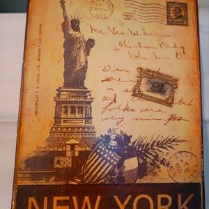 Vintage Tin Hanging Photo